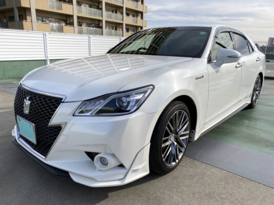 クラウンアスリート ハイブリッド2.5S ブラックスタイル★TRDフルエアロ★ウッドステアリング★ディーラー認定中古車★極良極美★新品タイヤ★ドラレコ★大人気セダン★激安