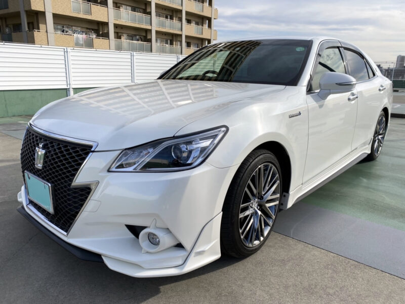 クラウンアスリート ハイブリッド2.5S ブラックスタイル★TRDフルエアロ★ウッドステアリング★ディーラー認定中古車★極良極美★新品タイヤ★ドラレコ★大人気セダン★激安画像0