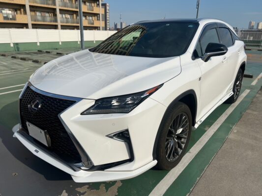 レクサスRX450h Fスポーツ TOM’Sエアロ★R5税金完納★車検ロング★パノラマルーフ★TOM’Sエアロ★赤革★マークレビンソンサウンドシステム★360°カメラ★オプション充実★極良極美★業界最安